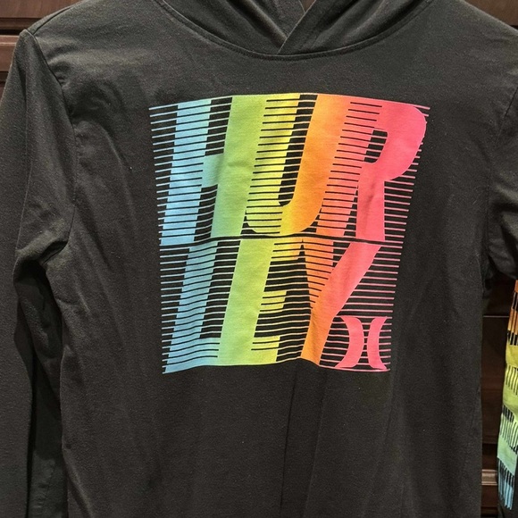 Hurley Black Sweatshirt with Colorful Logo juniors 13/14 - Picture 3 of 4